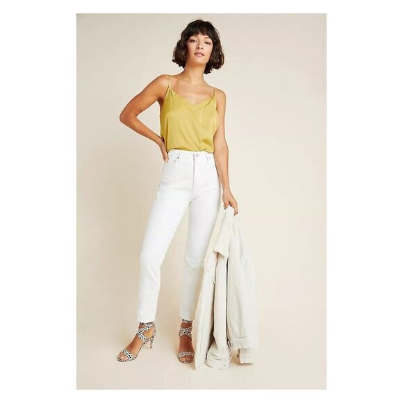 AGOLDE Nico High Rise Skinny White Jeans in Radiate - Picture 1 of 8